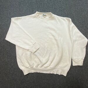 Pro Spirit Sweatshirt XL Mens White Vintage‎ 90s Made in USA Crewneck Fleece